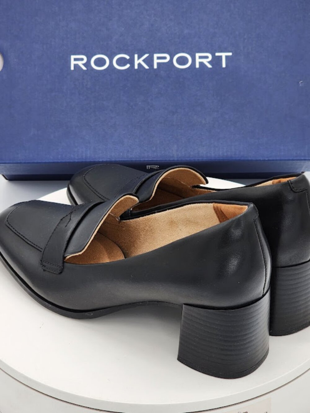 Rockport Violetta Black Penny Loafer Block Heel Pumps Women’s Size 9.5 - Picture 4 of 9